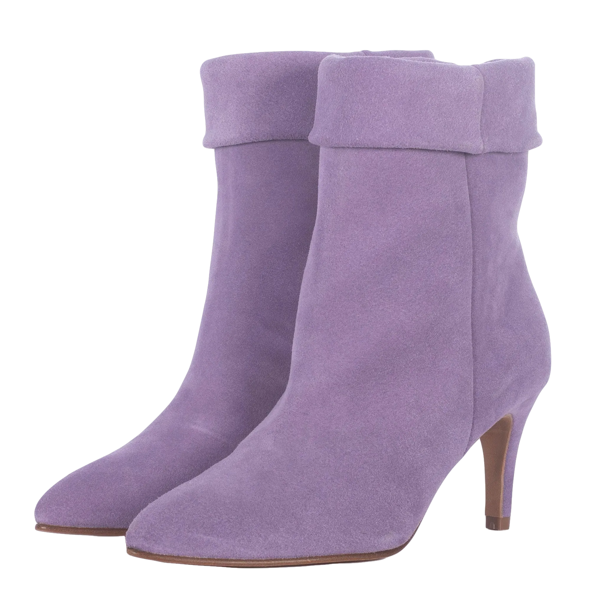 PURPLE SUEDE ANKLE BOOTS