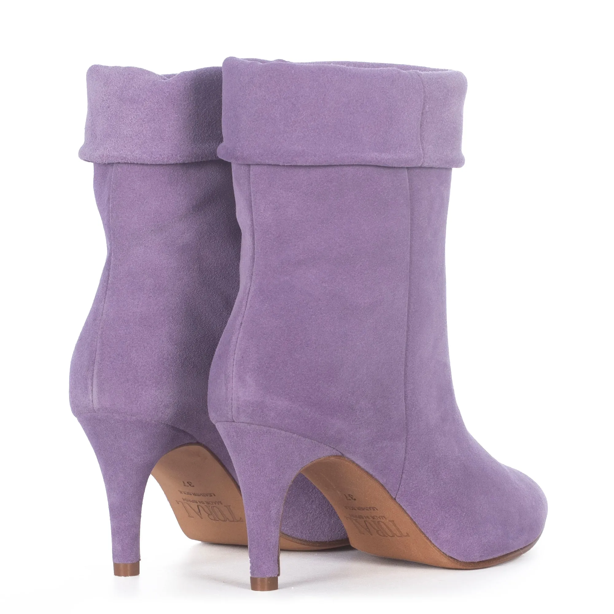 PURPLE SUEDE ANKLE BOOTS