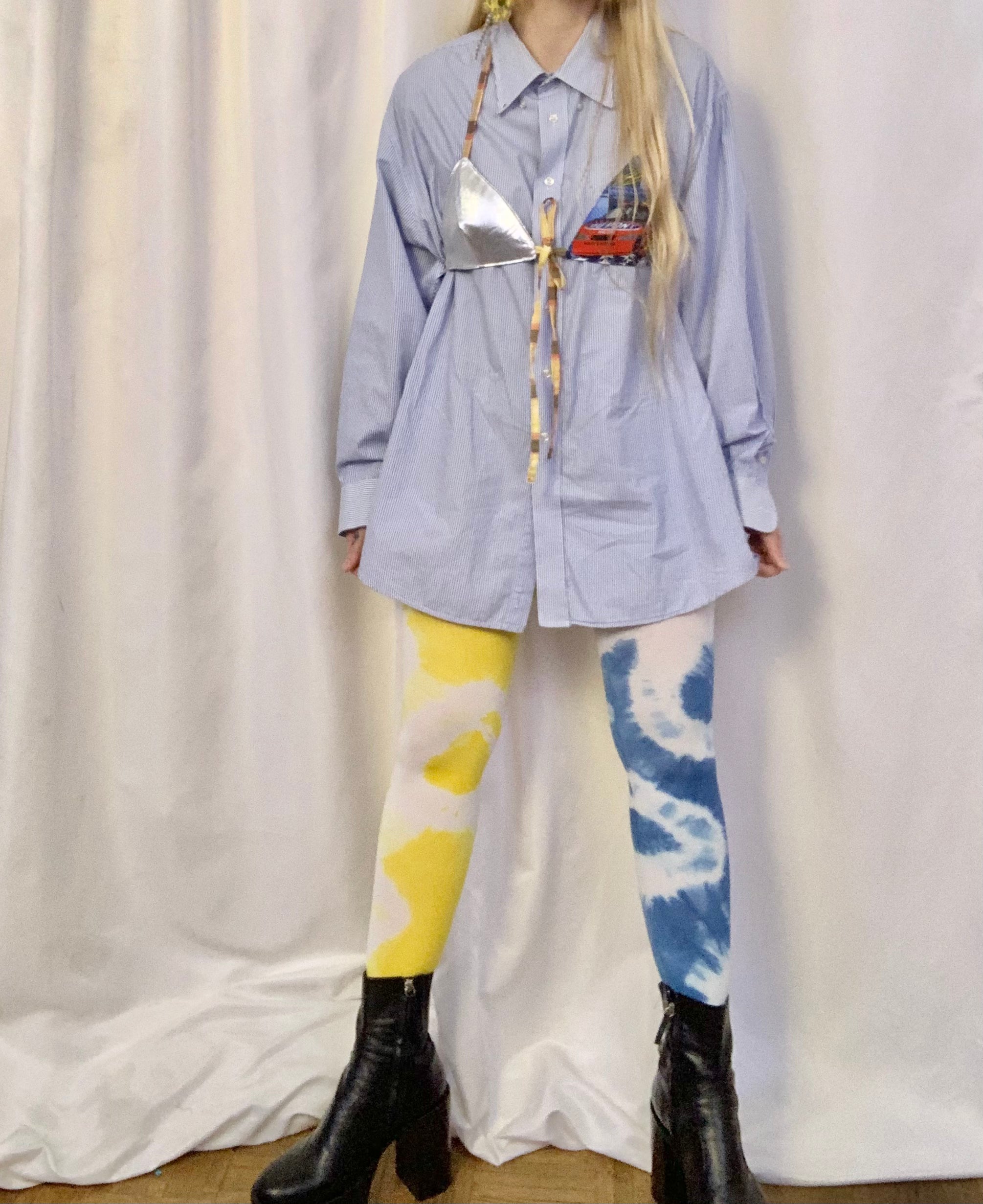 Recycled blueberry lemon drama tights