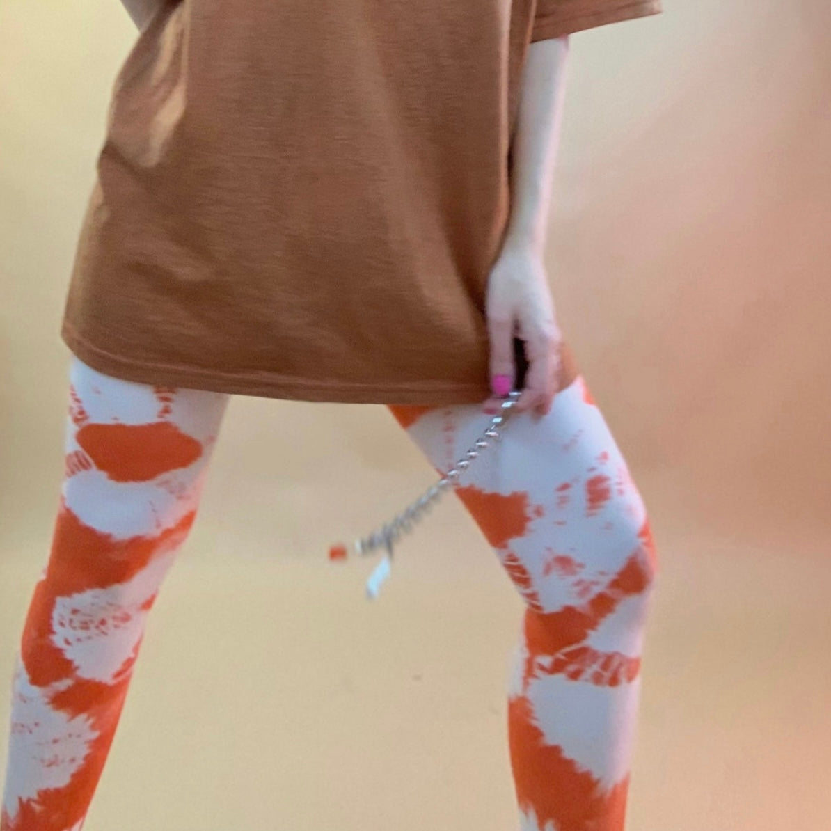 Recycled lipstick tie dye tights