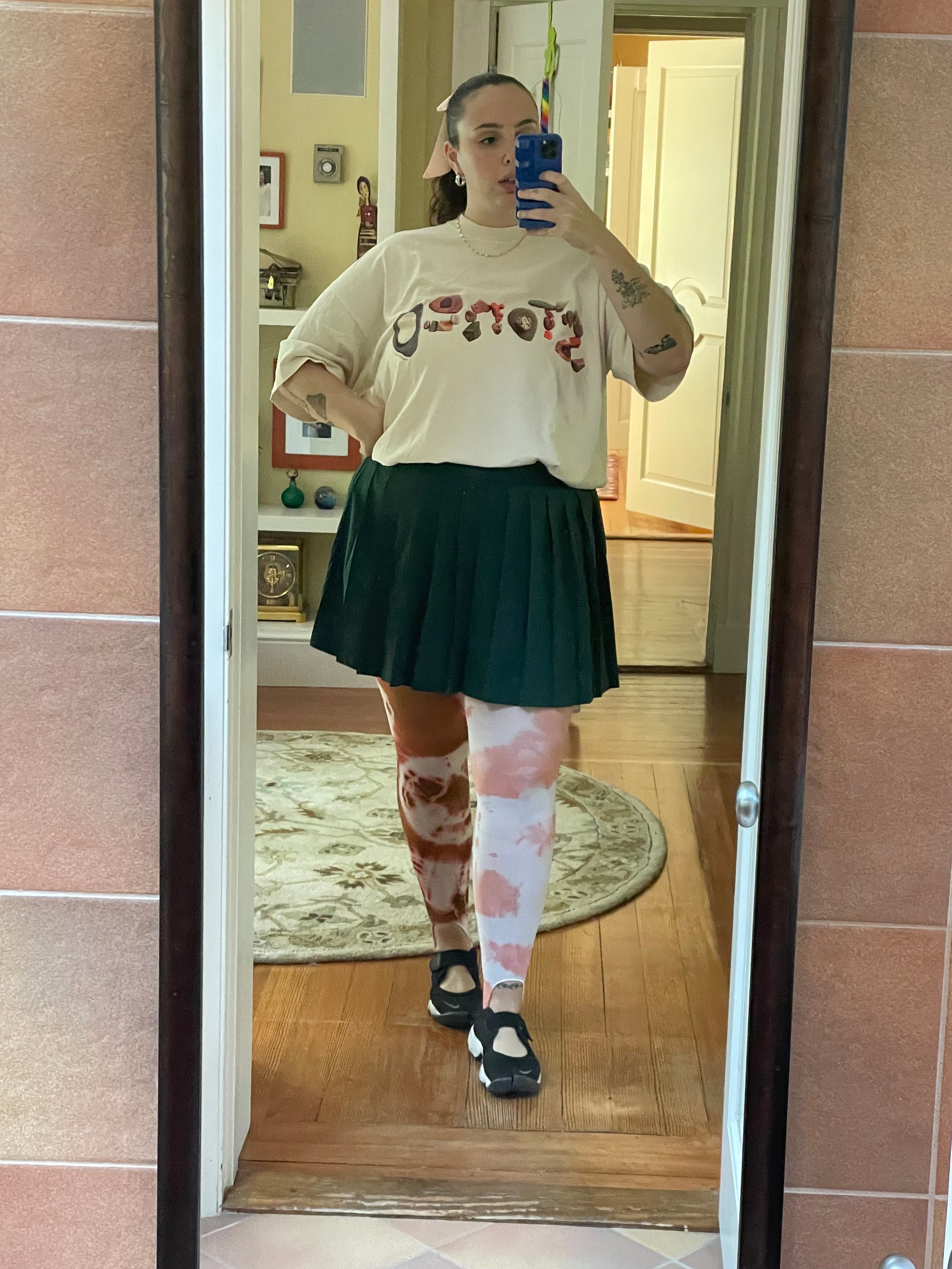 Recycled Neapolitan ice cream tights