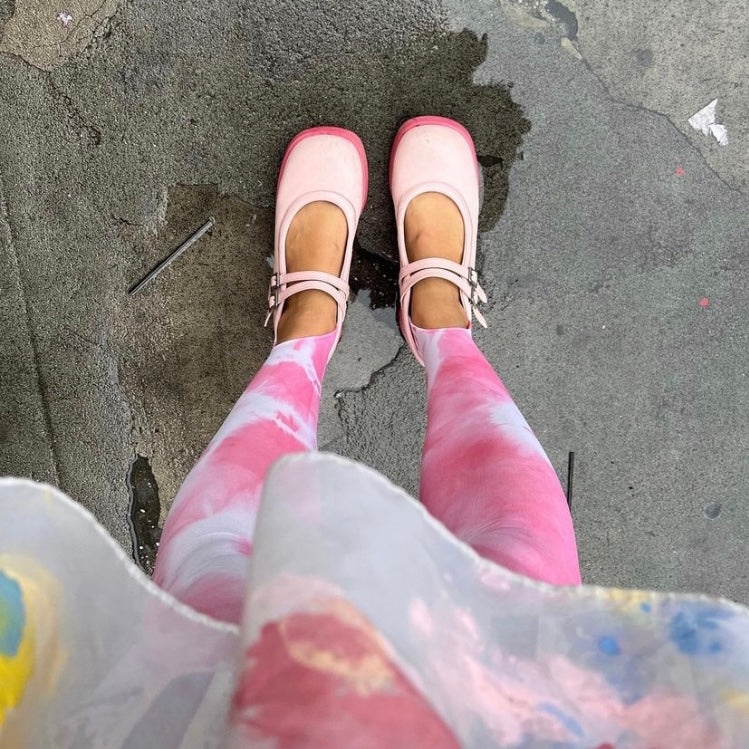 Recycled pony tie dye tights