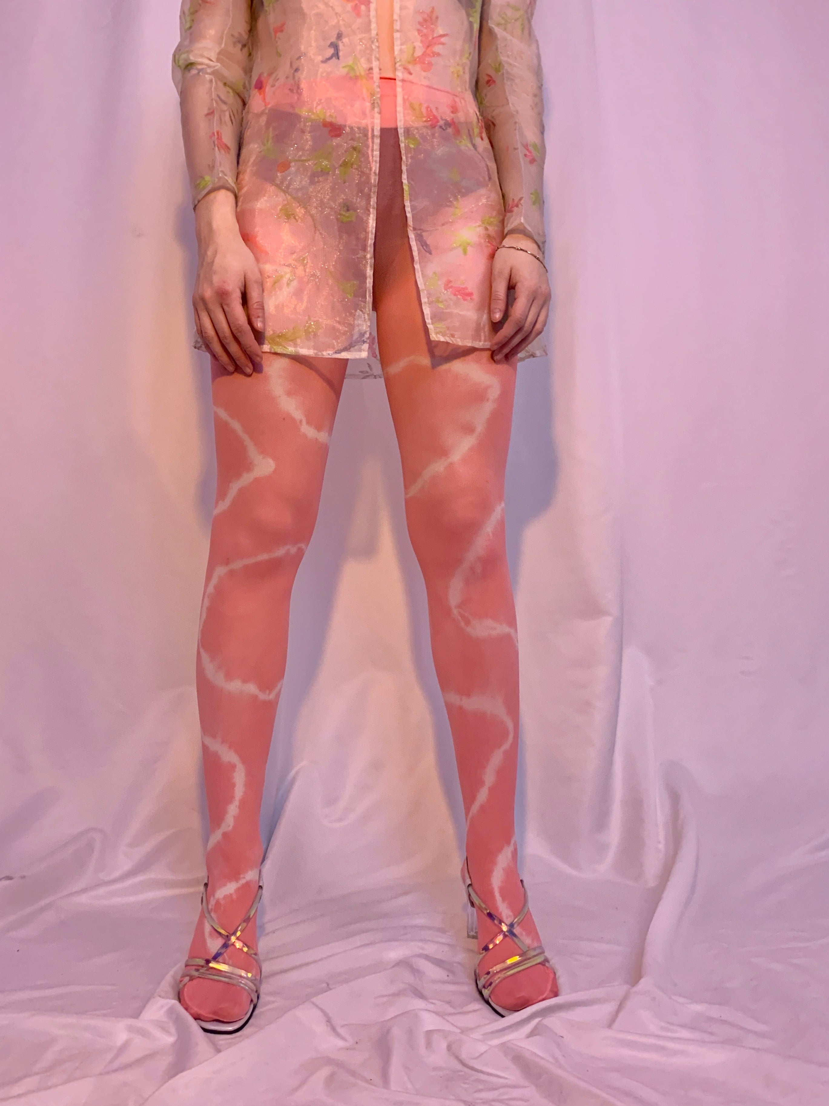 Recycled pony tie dye tights