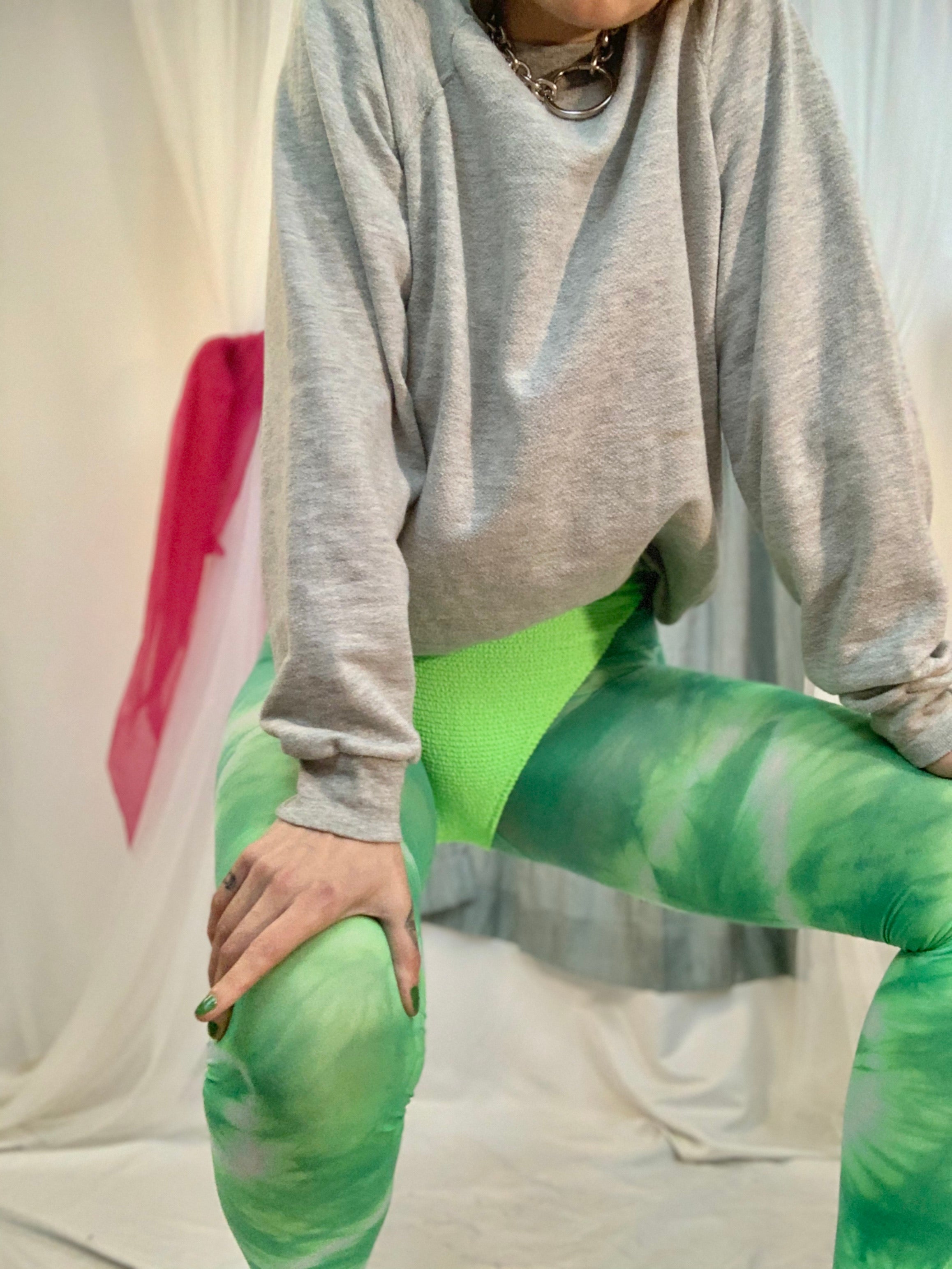 Recycled Slime tie dye tights