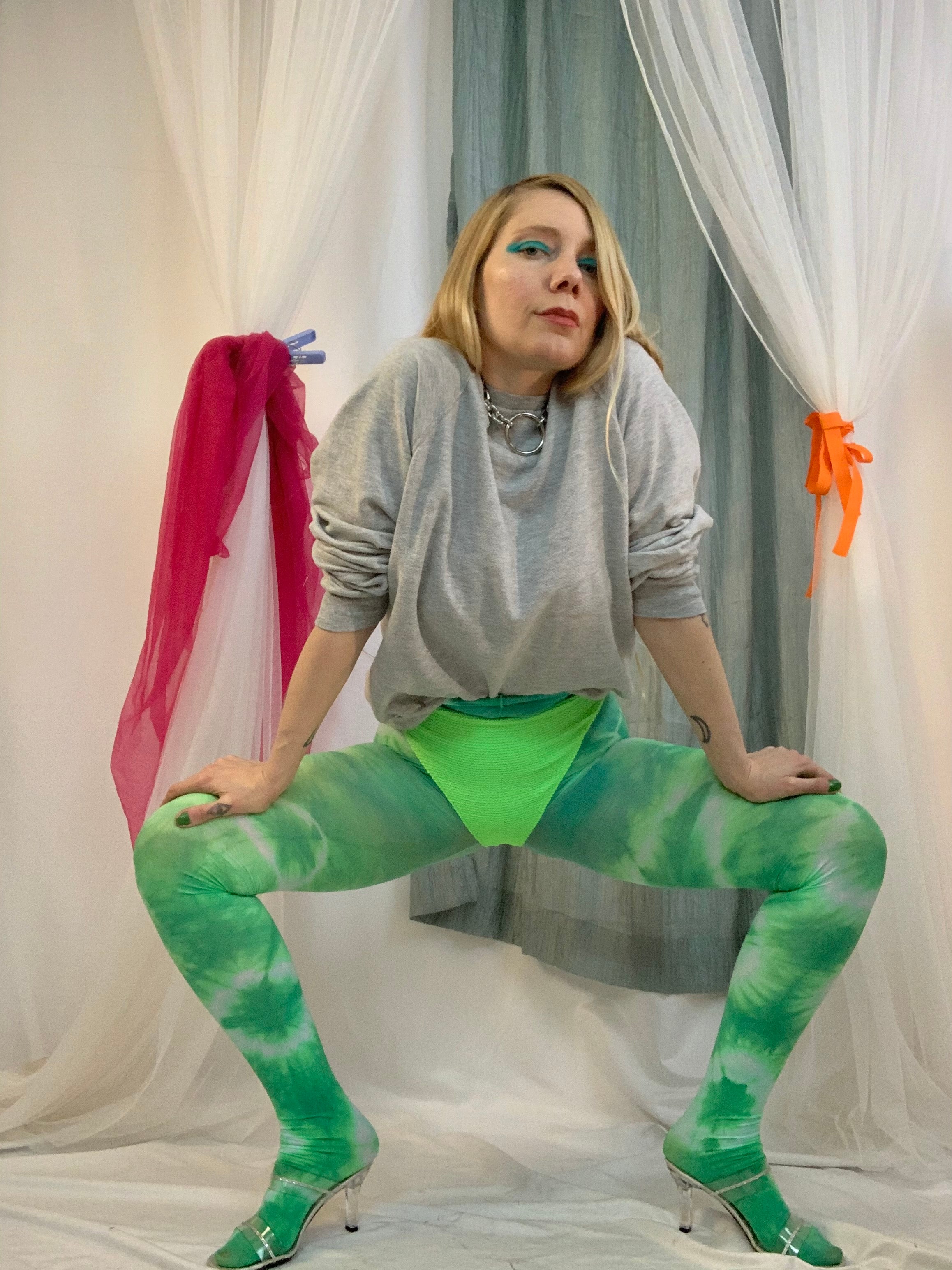 Recycled Slime tie dye tights