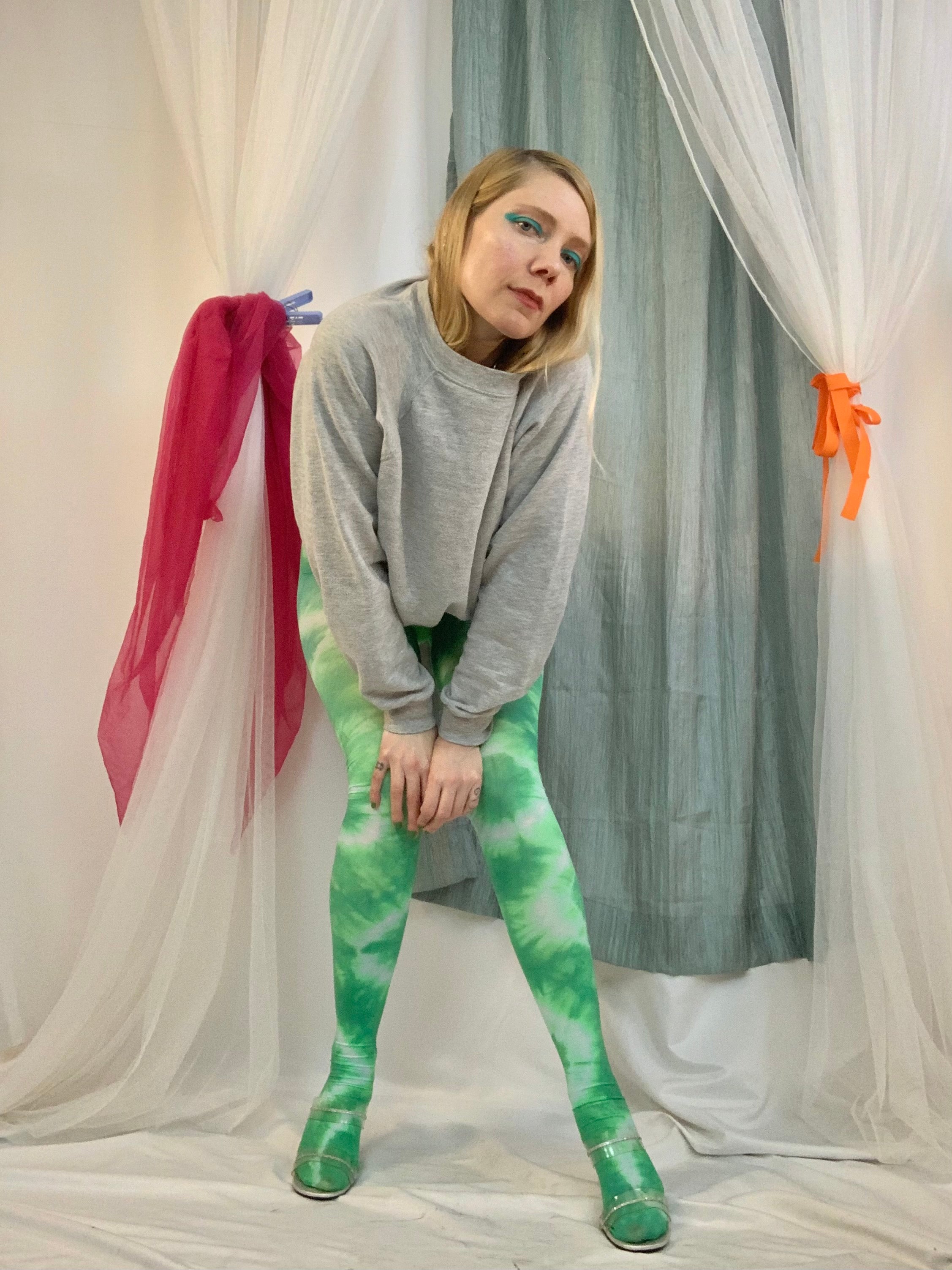 Recycled Slime tie dye tights