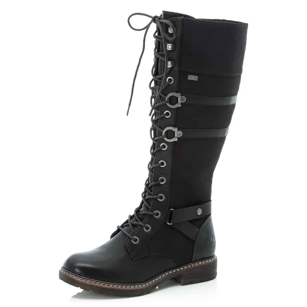 Rieker Tex 94732-00 Tall Boot Black