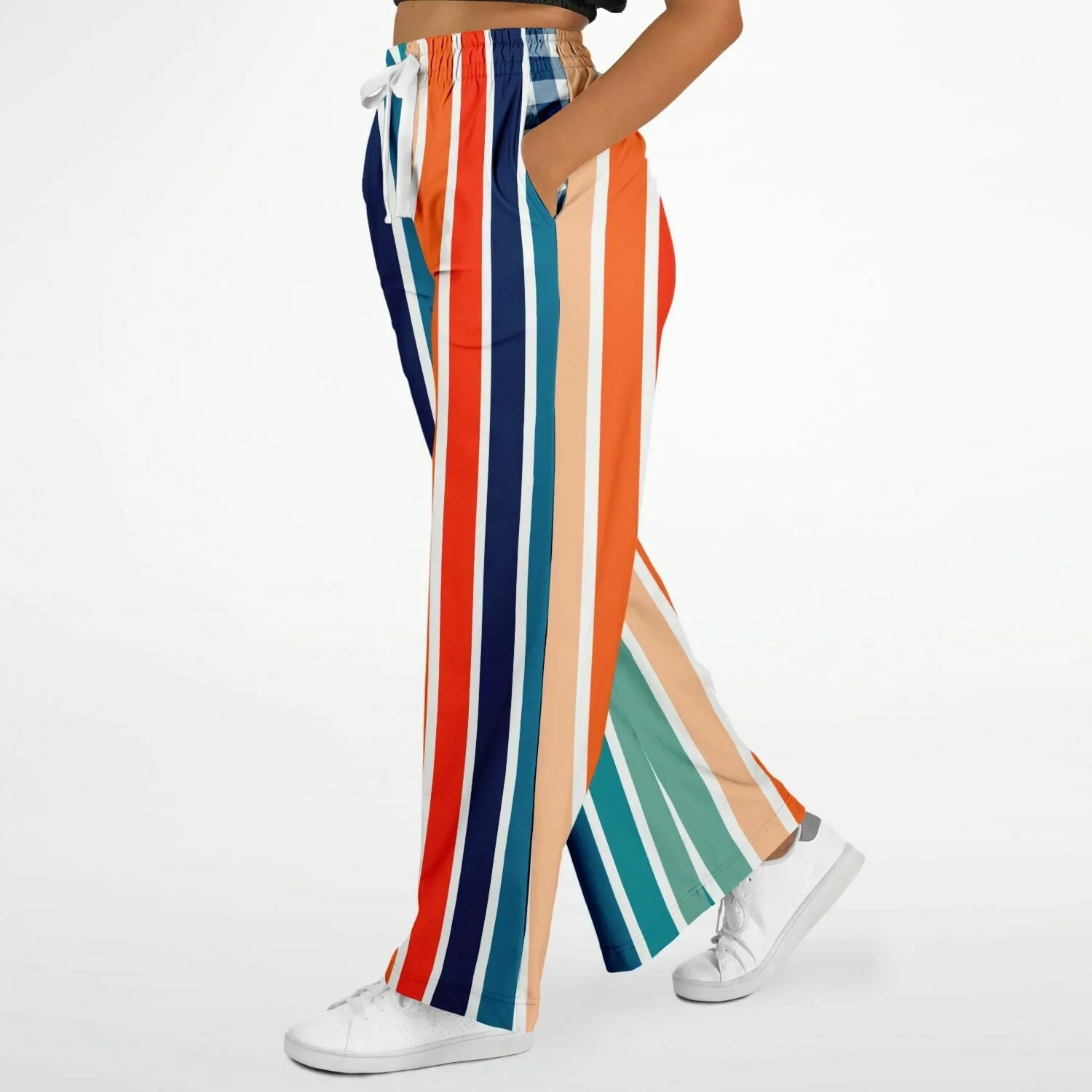 Salsa Time Striped Eco-Poly Stretchy Phat Bellbottoms