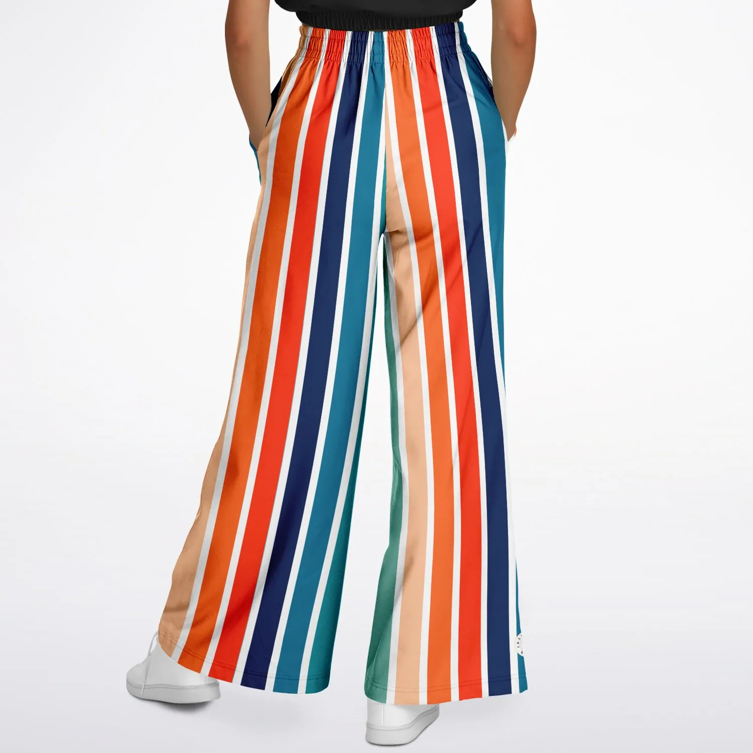 Salsa Time Striped Eco-Poly Stretchy Phat Bellbottoms