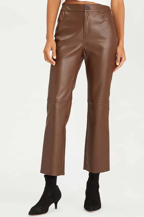 Sanctuary Leather Like Carnaby Kick Cropped Pant