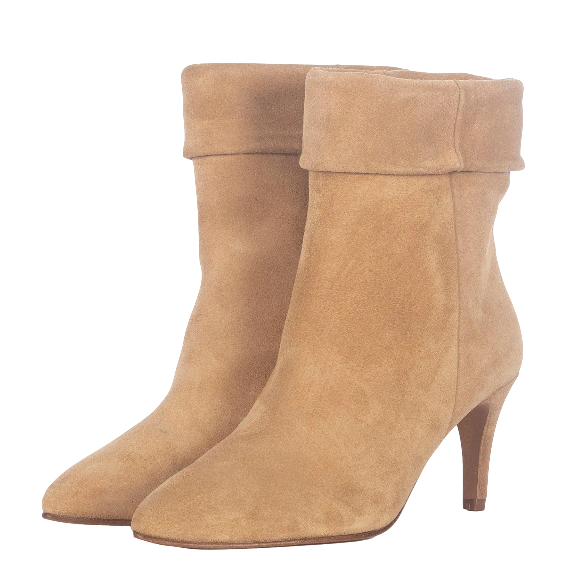 SAND SUEDE ANKLE BOOTS