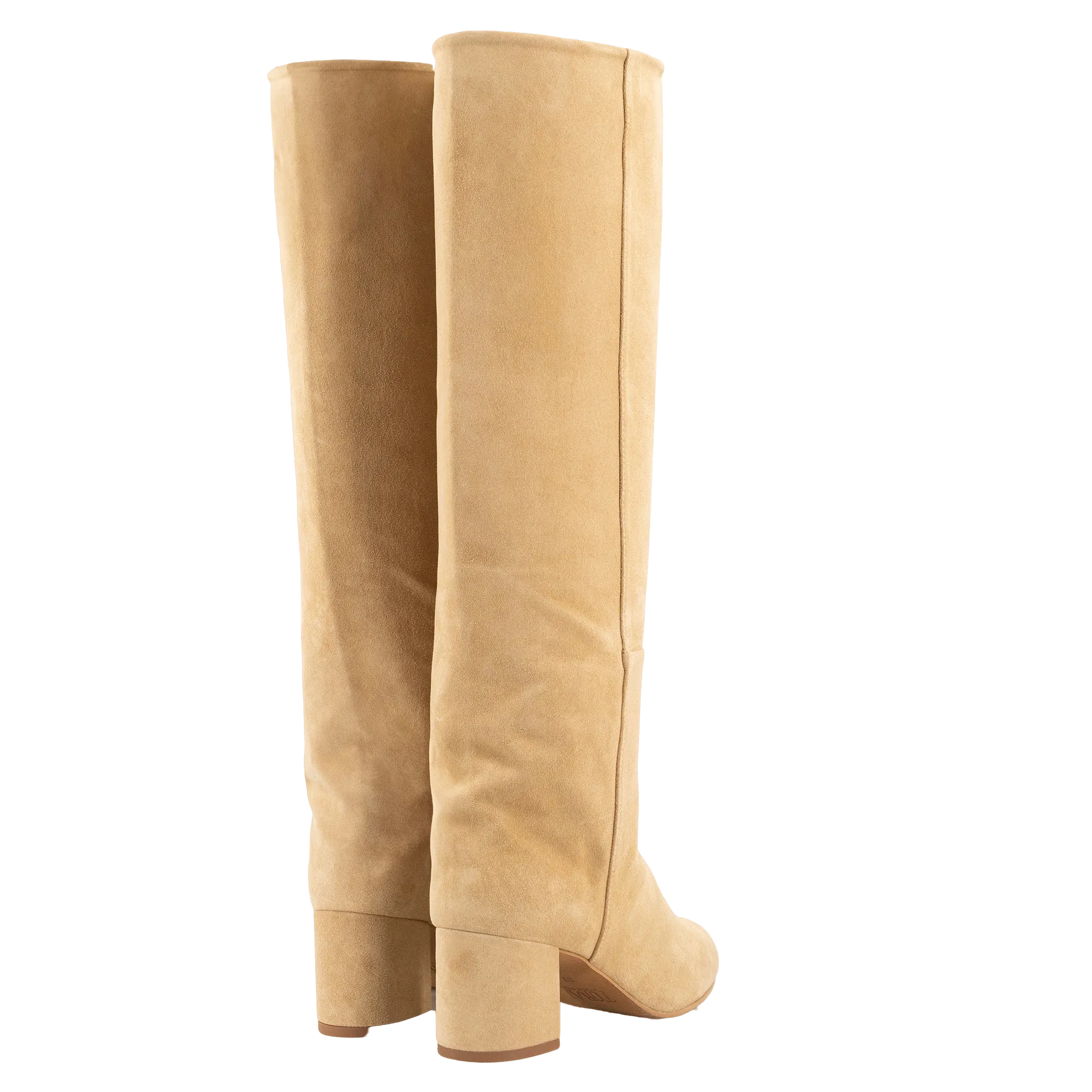 SAND SUEDE TALL BOOTS