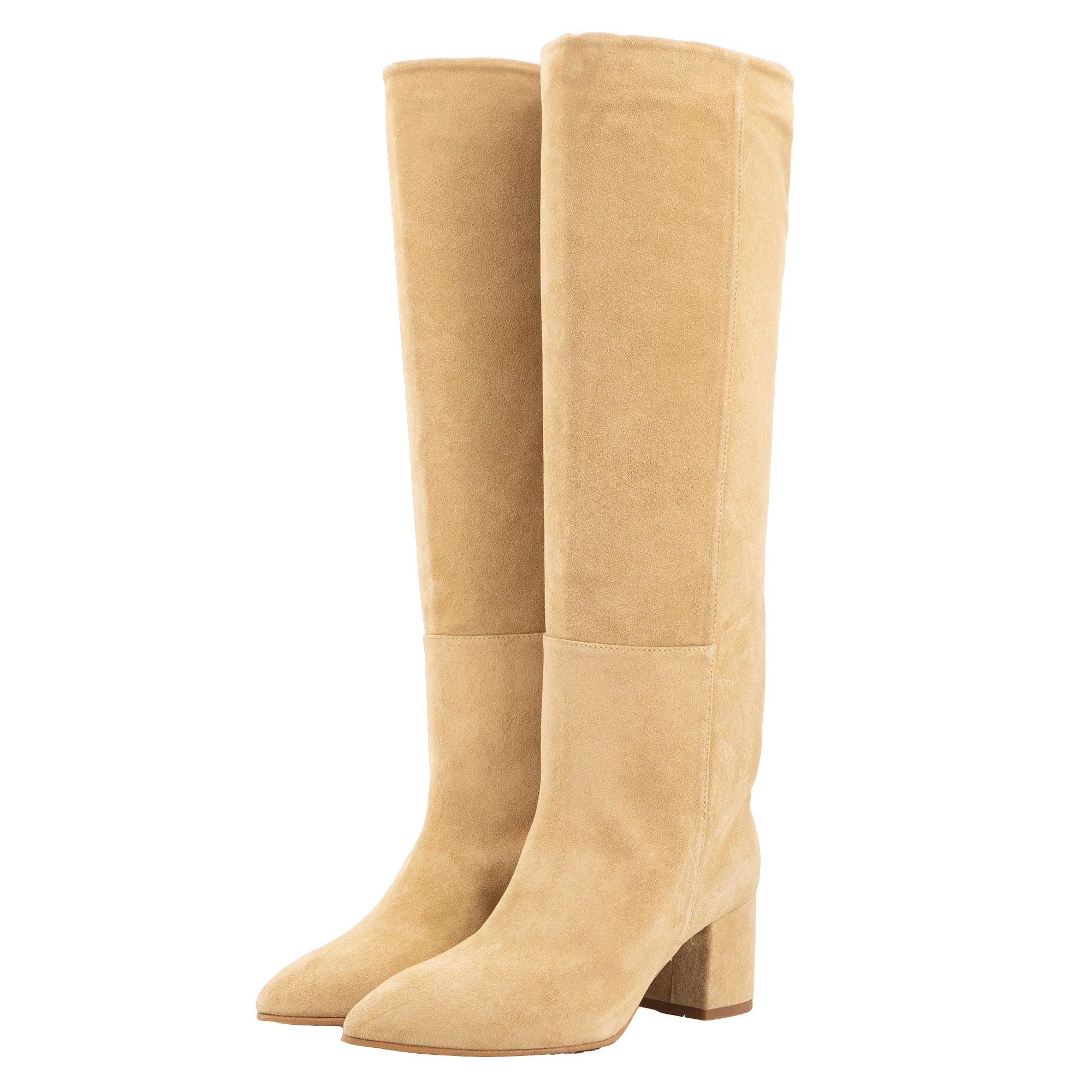 SAND SUEDE TALL BOOTS