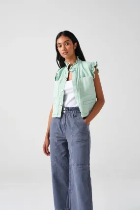 Seventy + Mochi Pablo Waistcoat - Washed Mint: Size 14