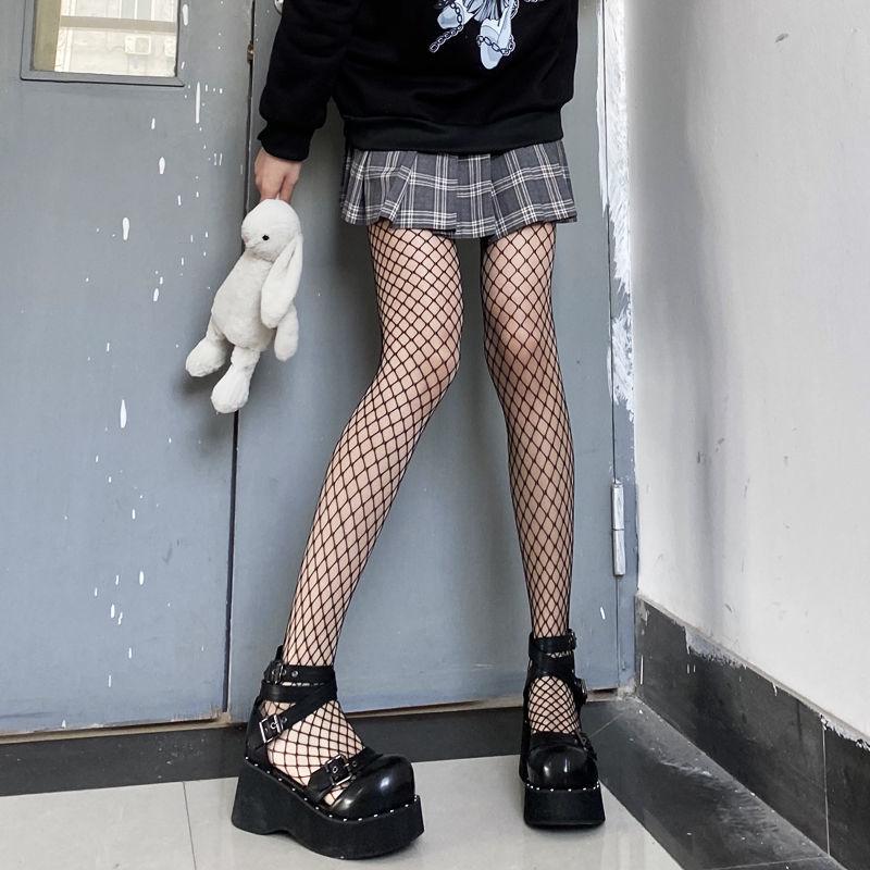 Sexy Tights Women Skull Mystery Thigh High Waist Stockings Gothic Fishnet Pantyhose