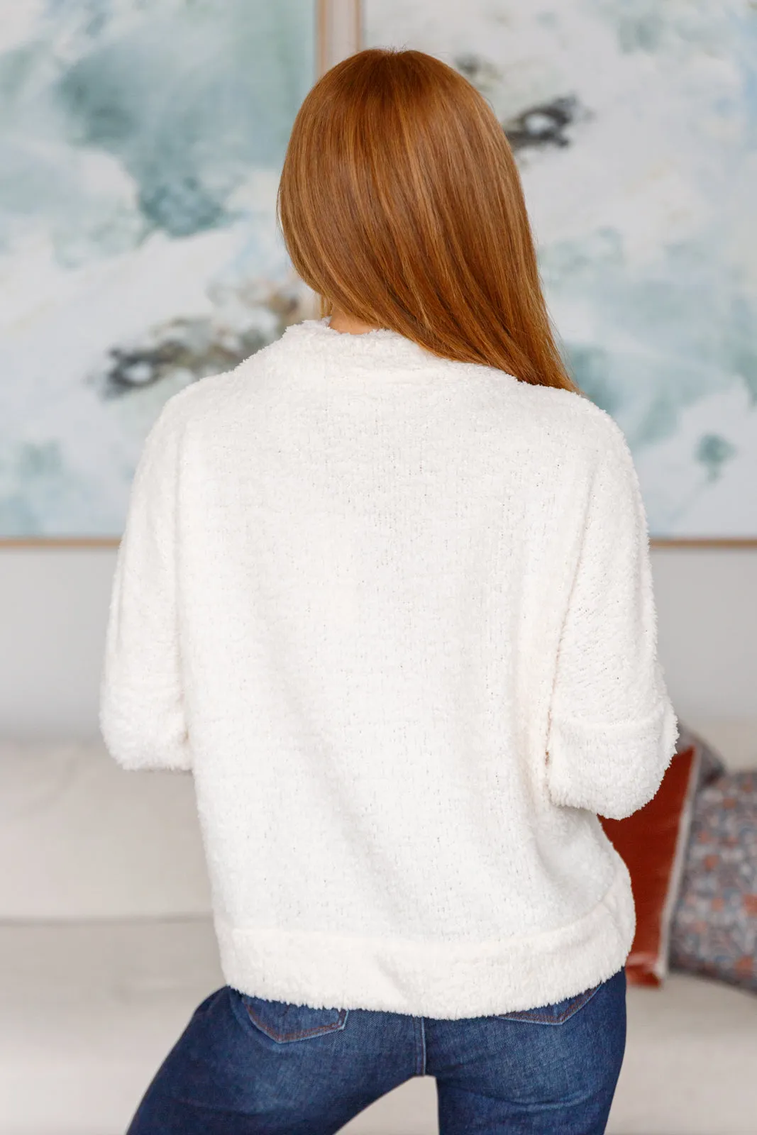 Snow Mock Neck Boucle Sweater