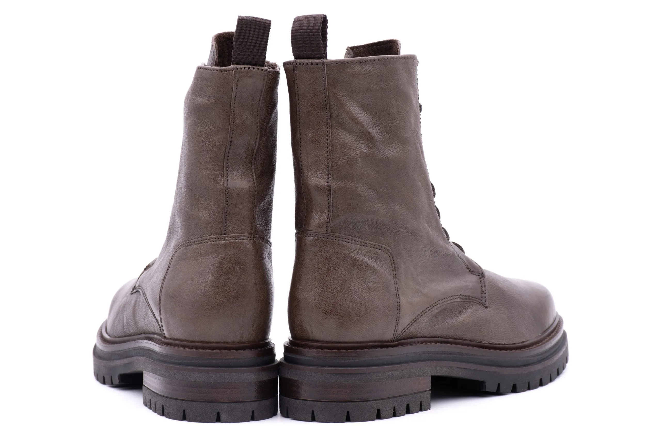 Soft Leather Combat Boots