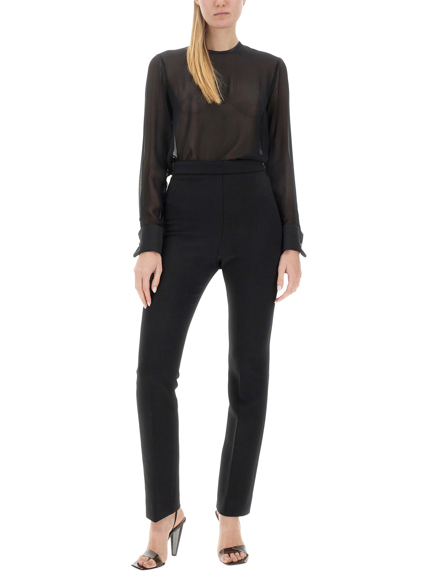 SPORTMAX    SLIM FIT PANTS IN STRETCH FABRIC