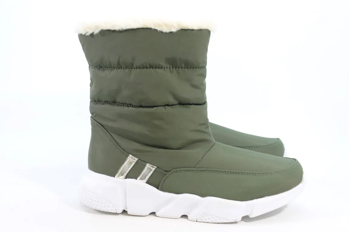 Steve Madden Snowday Women's Green Boots 8-8.5M(ZAP19173)