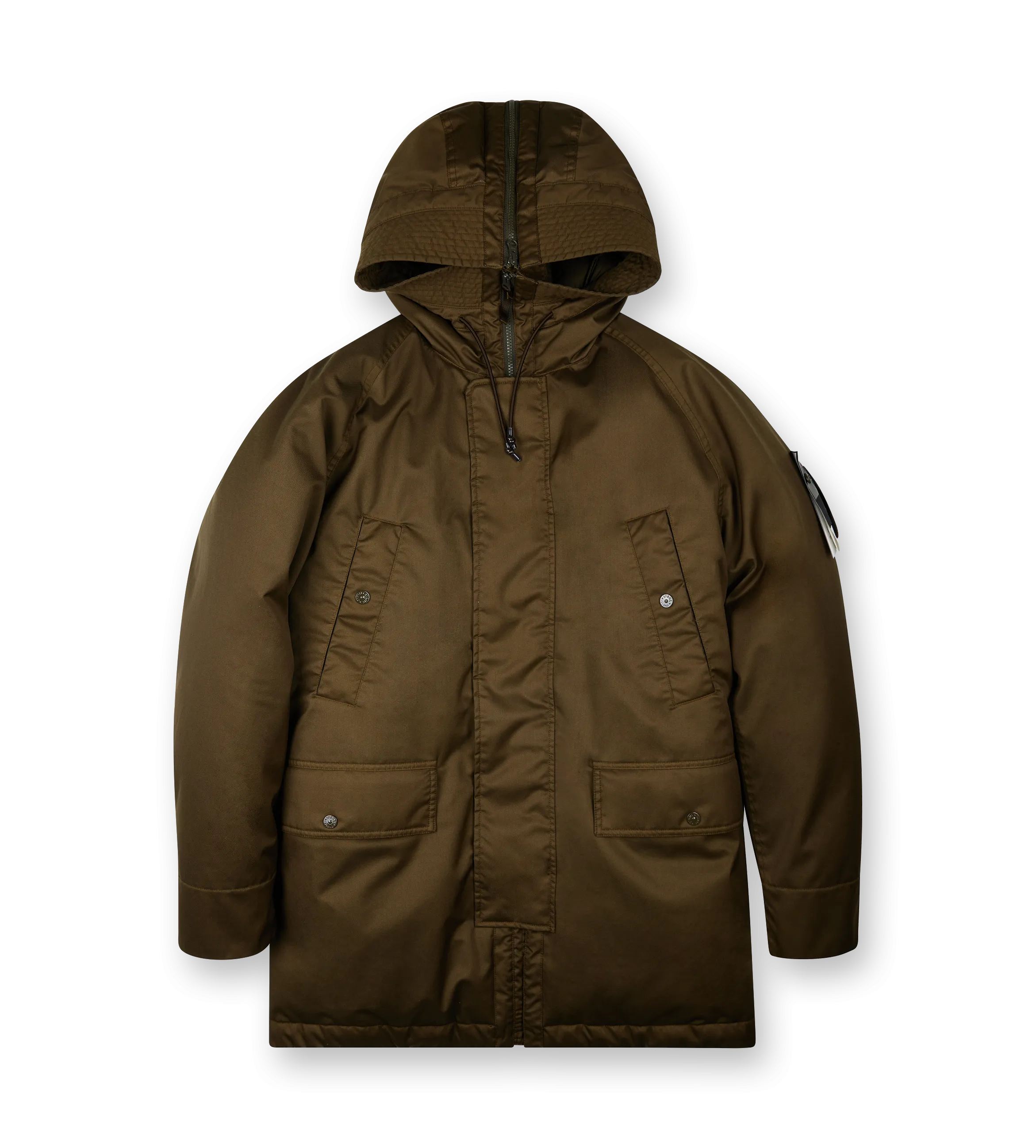 Stone Island    Hooded Parka Green