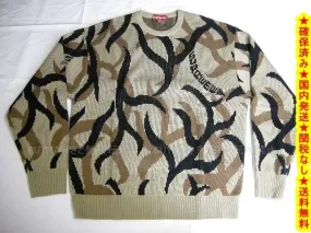 Supreme  |19AW ◆ Size M ◆ Supreme Tribal camo Sweater Knit Sweater TAN