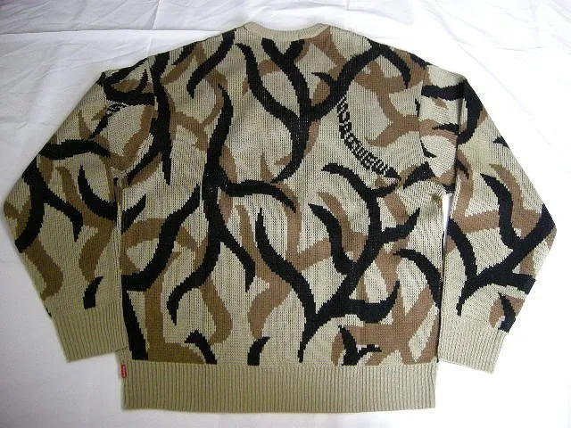 Supreme  |19AW ◆ Size M ◆ Supreme Tribal camo Sweater Knit Sweater TAN