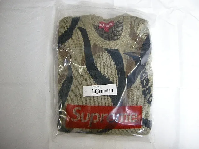 Supreme  |19AW ◆ Size M ◆ Supreme Tribal camo Sweater Knit Sweater TAN