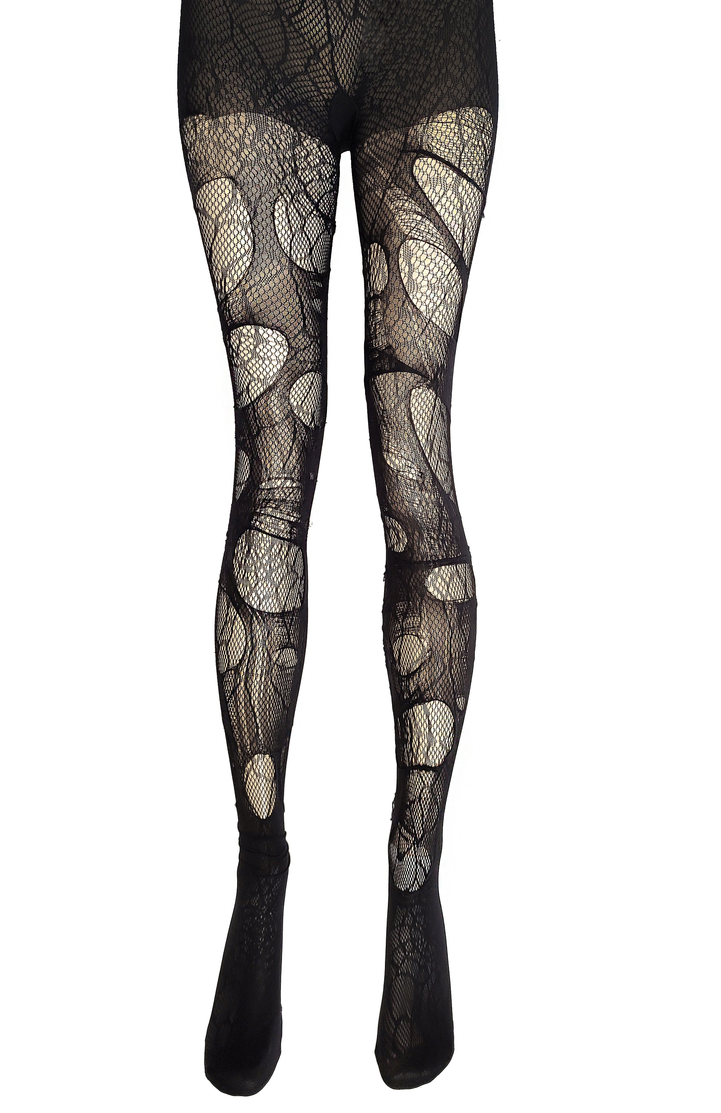 Tattered & torn tights fishnet tights | Spider webs