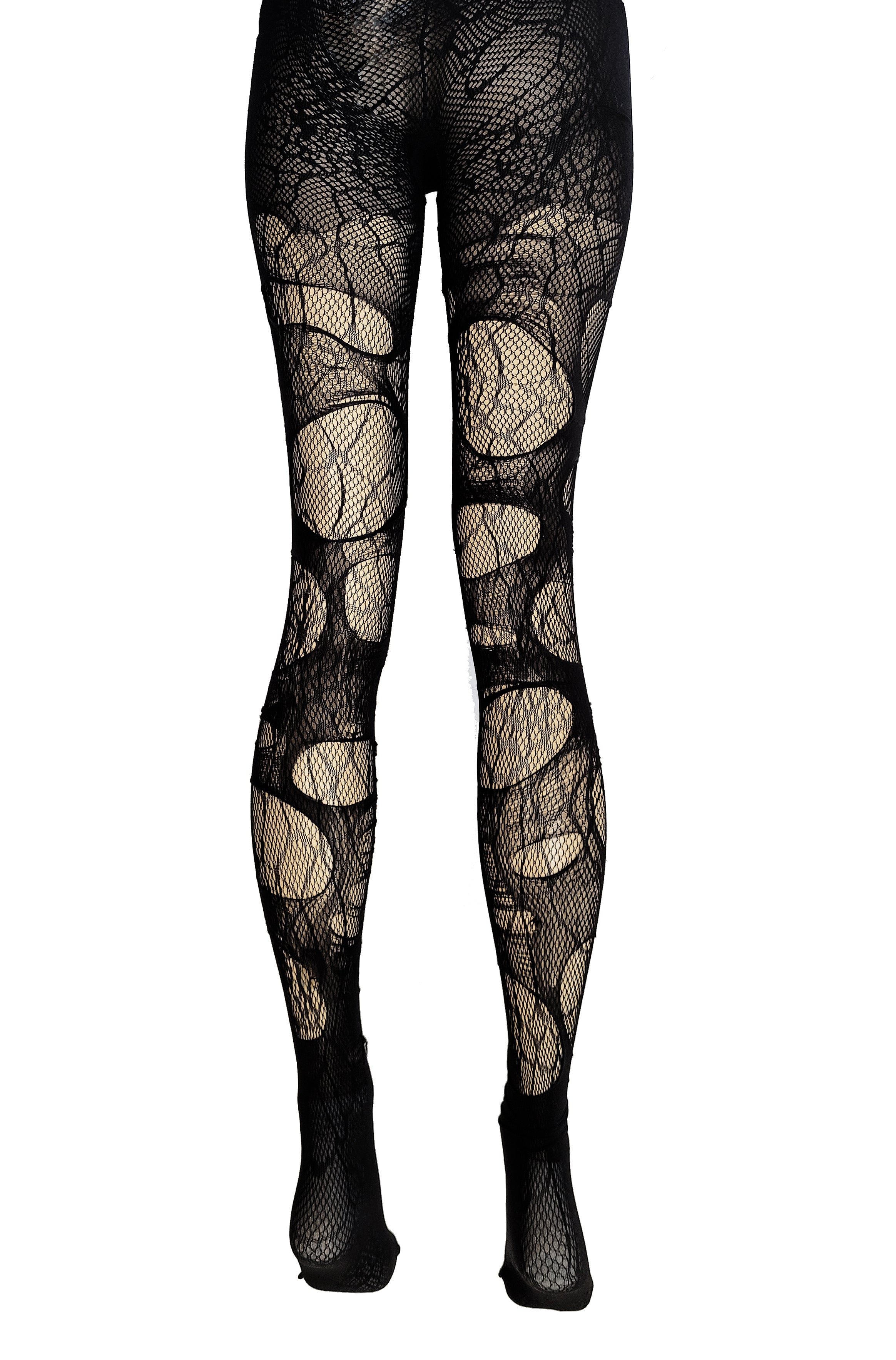 Tattered & torn tights fishnet tights | Spider webs