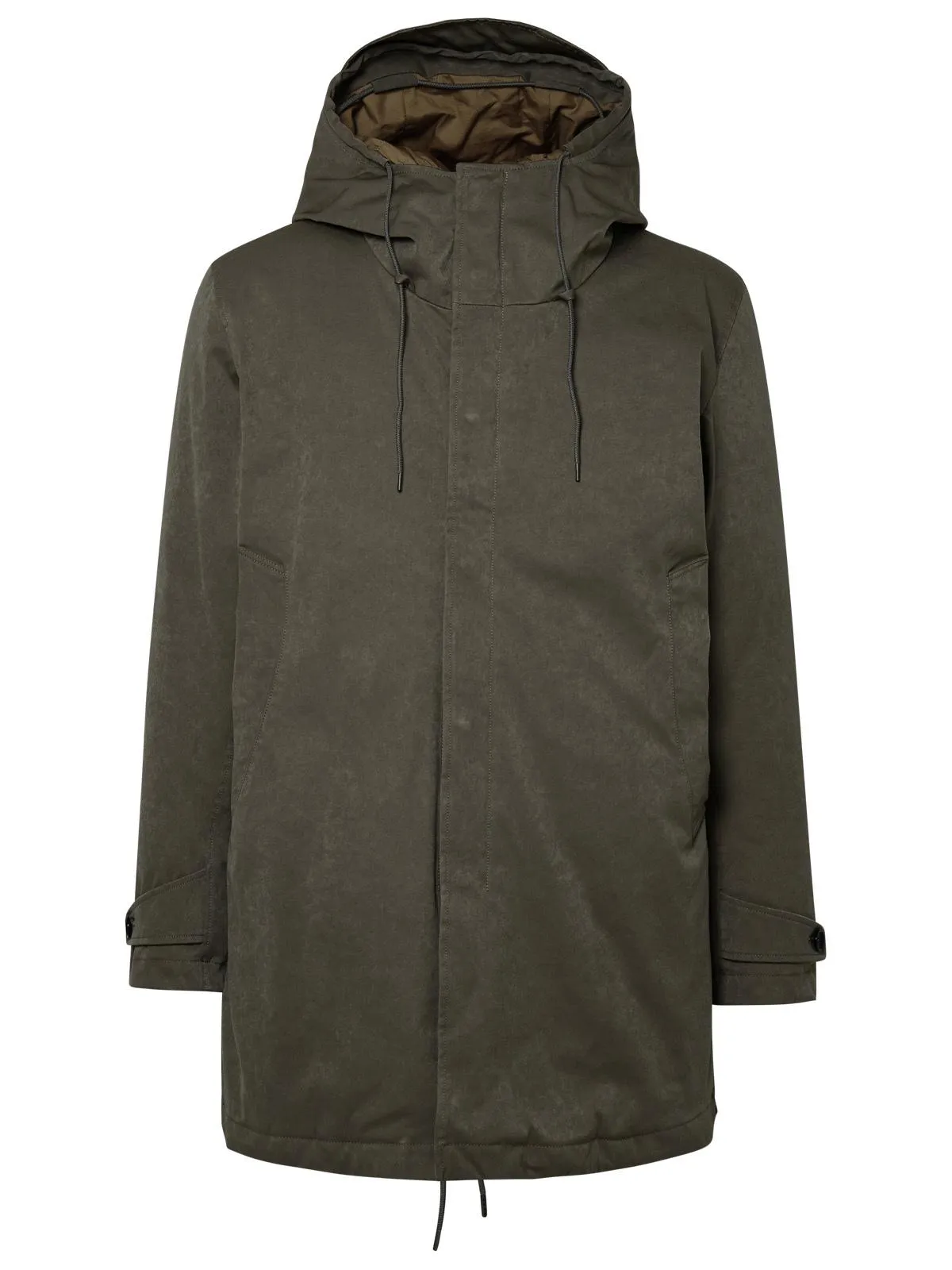 Ten C    Ten C 'Core' Parka In Green Nylon Blend