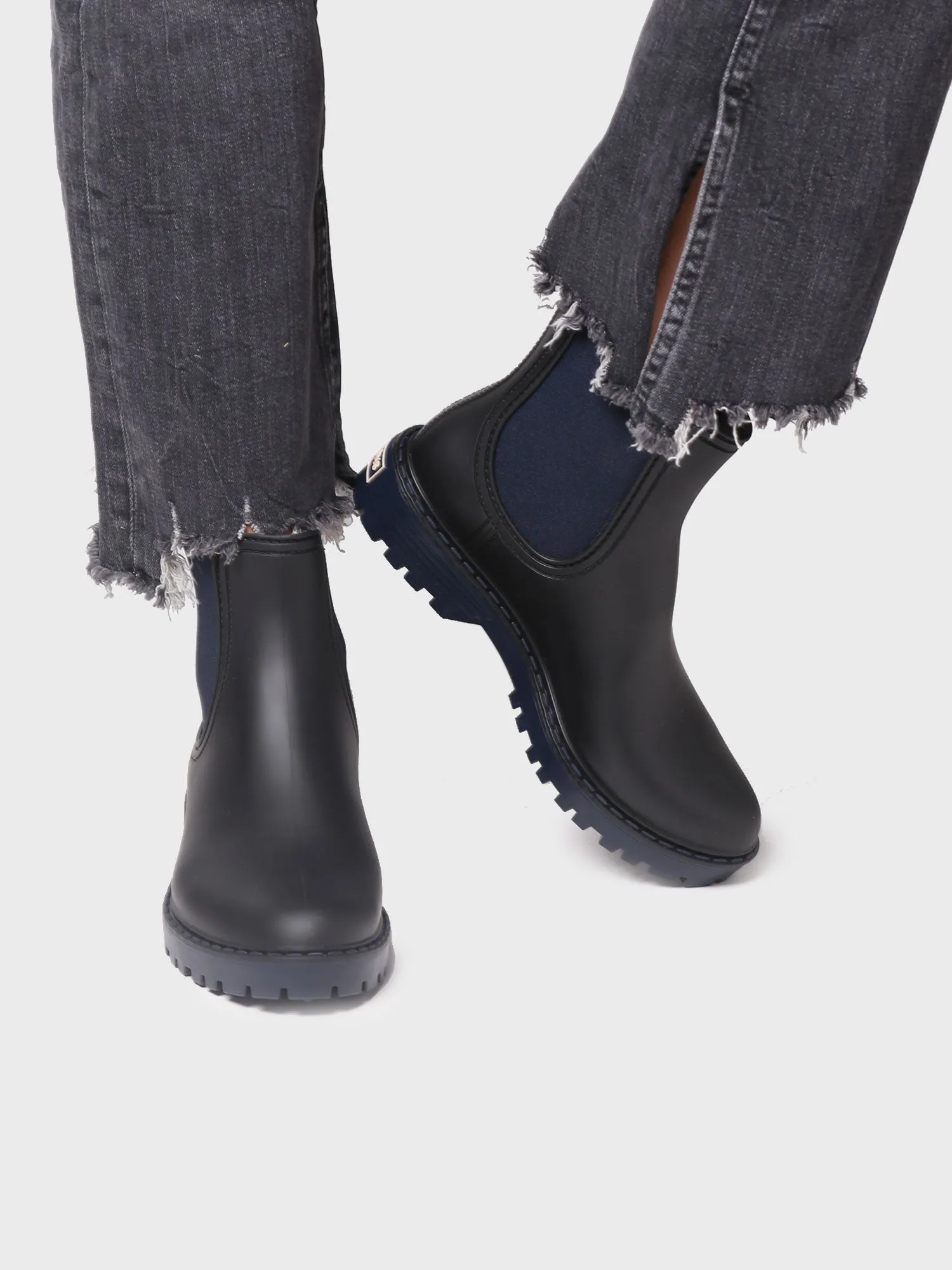 Toni Pons Cavour Black/Navy Rubber Boot