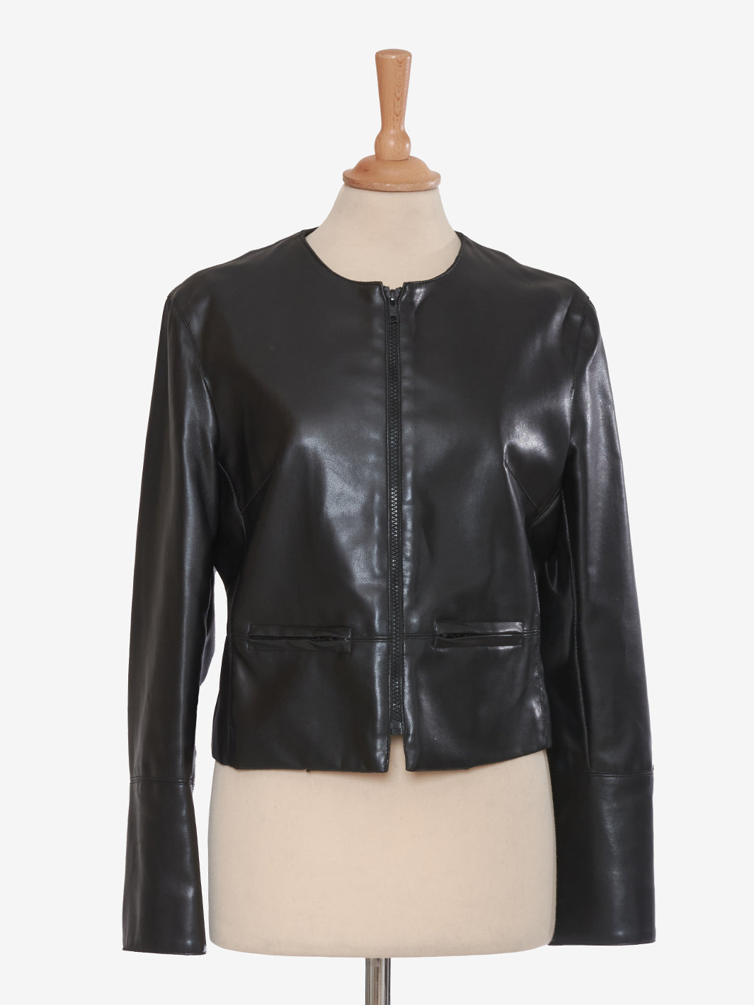 Vintage black faux leather jacket