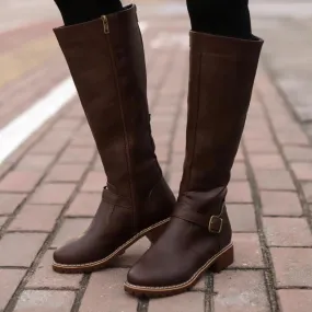 Vintage Vibe Biker Boots