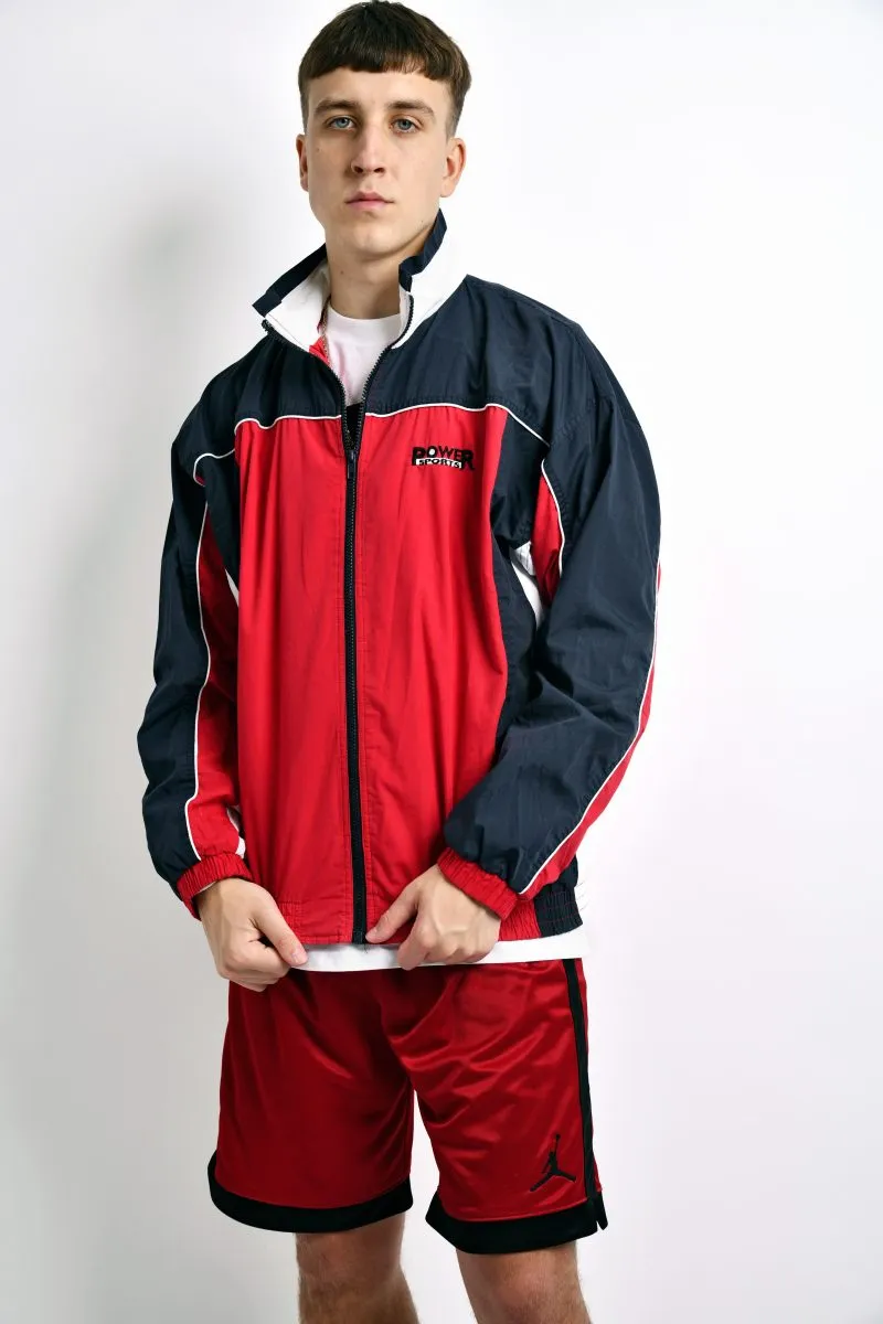 Vintage windbreaker red blue