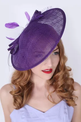 Wendy Fascinator - Dark Purple