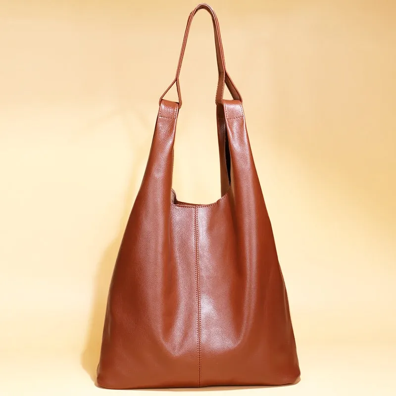 Women's Genuine Leather Luxury Large Capacity Big Tote Shoulder Handbag